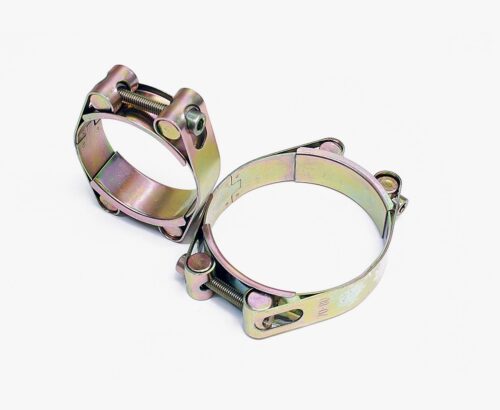 Хомут усиленный двухболтовый 070-80/24 W2 нерж