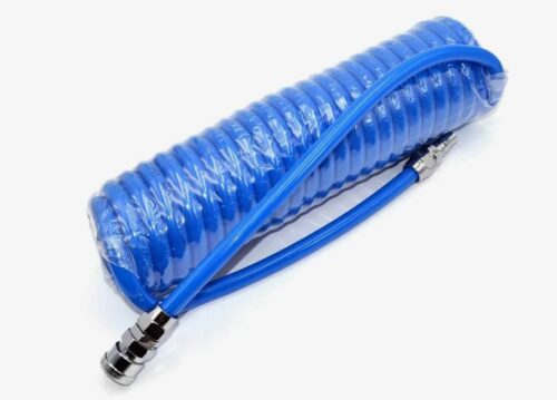 Пневмотрубка спиральная полиуретановая PU95 10х6.5 мм L 9 м (10 атм, голубая) УРТ