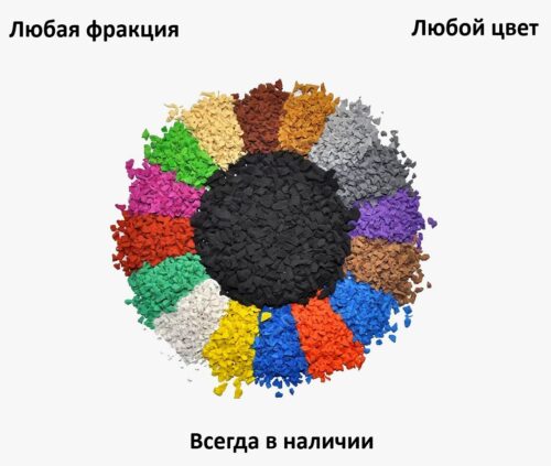 Крошка резиновая Черная 5 кг 2-4 мм